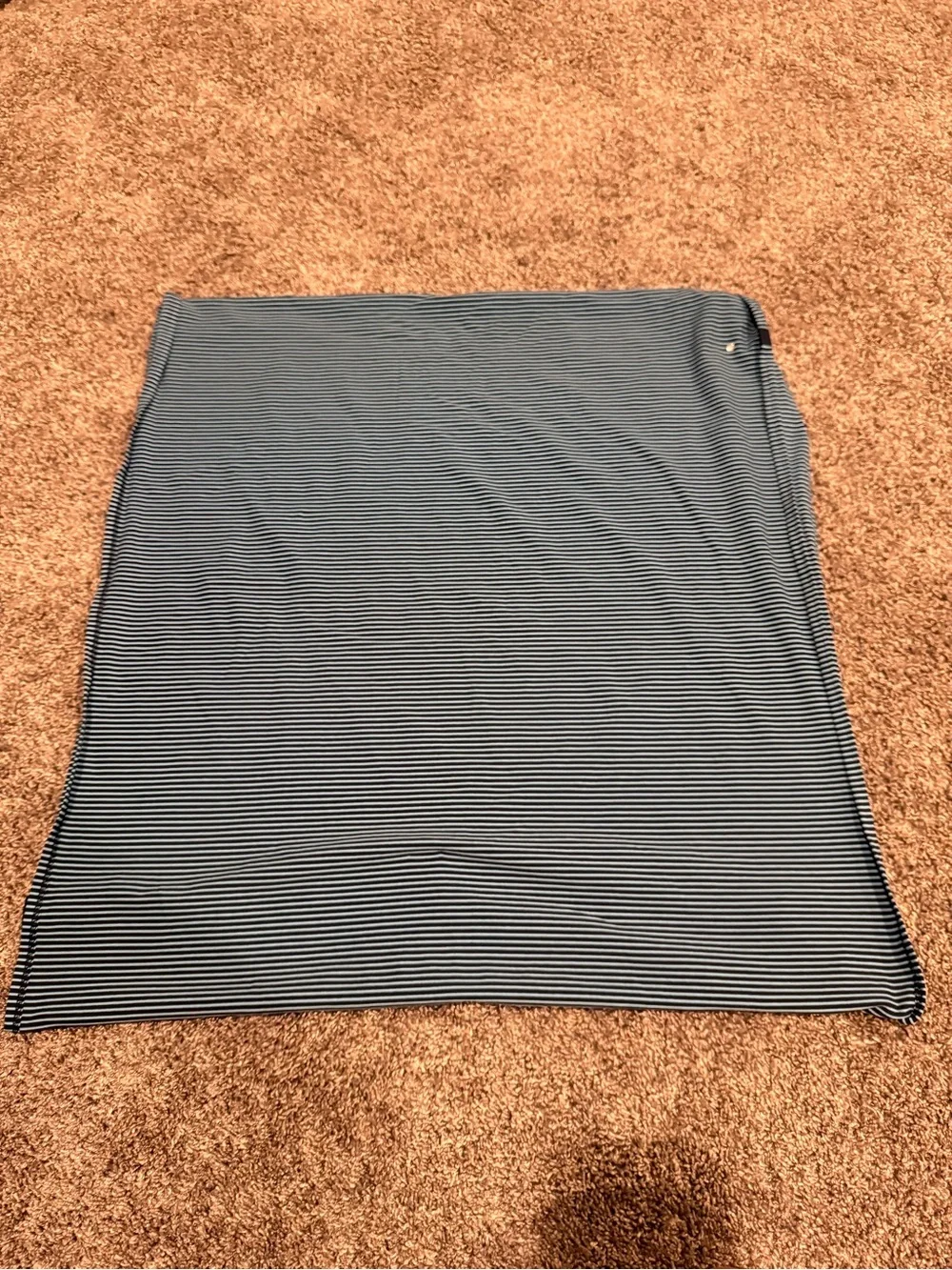 lululemon athletica Navy and White Striped Wrap Scarf